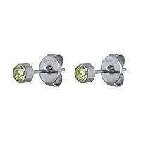 Пусеты Fiore Luna Cubic zirconia Apple Green, SWE0128 AG S